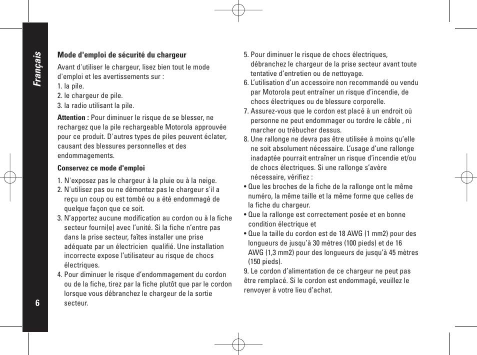 Français | Motorola PMR446 User Manual | Page 28 / 134