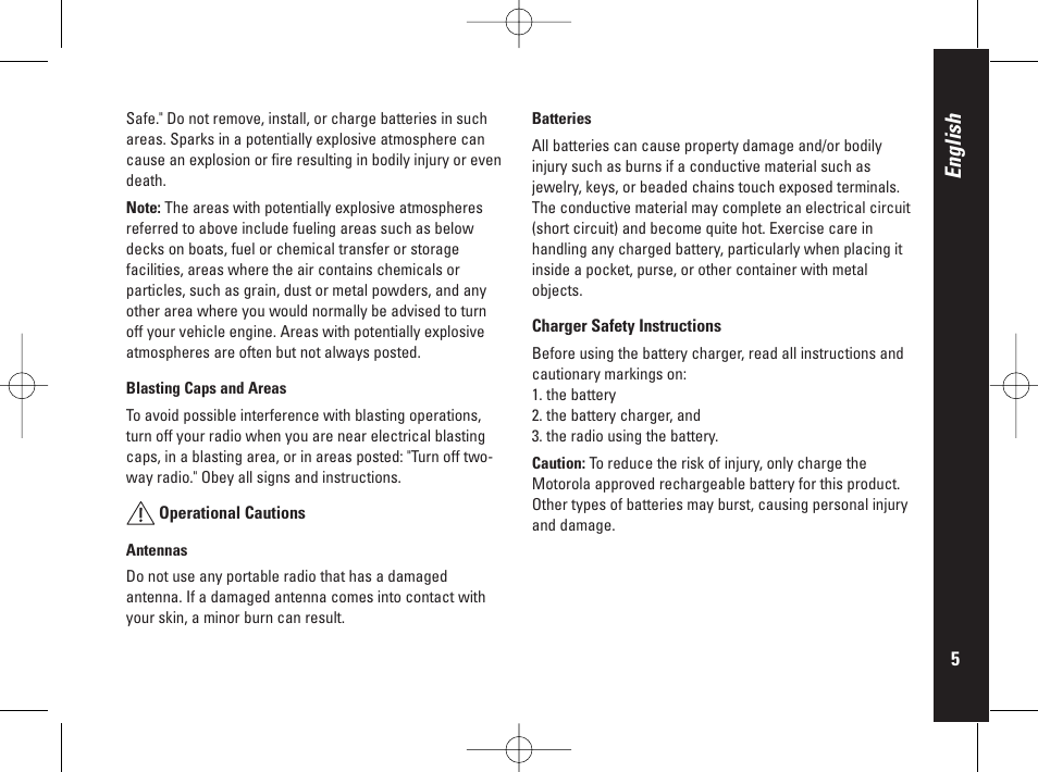 English | Motorola PMR446 User Manual | Page 5 / 134