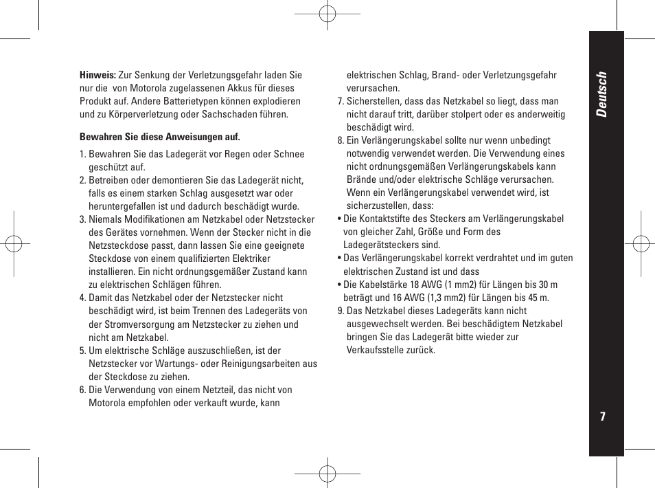 Deutsch | Motorola PMR446 User Manual | Page 51 / 134