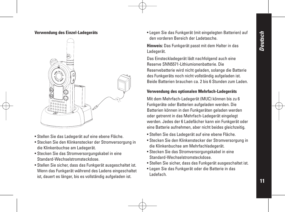 Deutsch | Motorola PMR446 User Manual | Page 55 / 134
