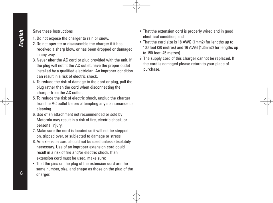 English | Motorola PMR446 User Manual | Page 6 / 134