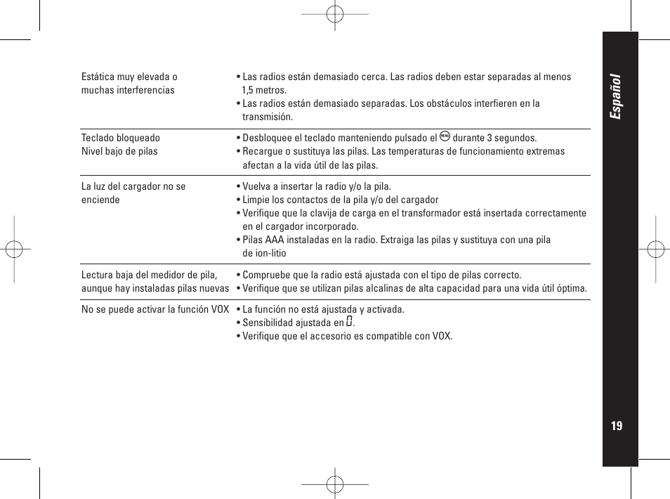 Español | Motorola PMR446 User Manual | Page 87 / 134