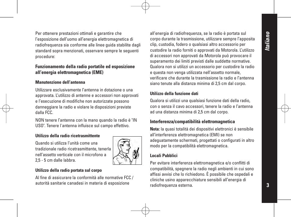 Italiano | Motorola PMR446 User Manual | Page 93 / 134