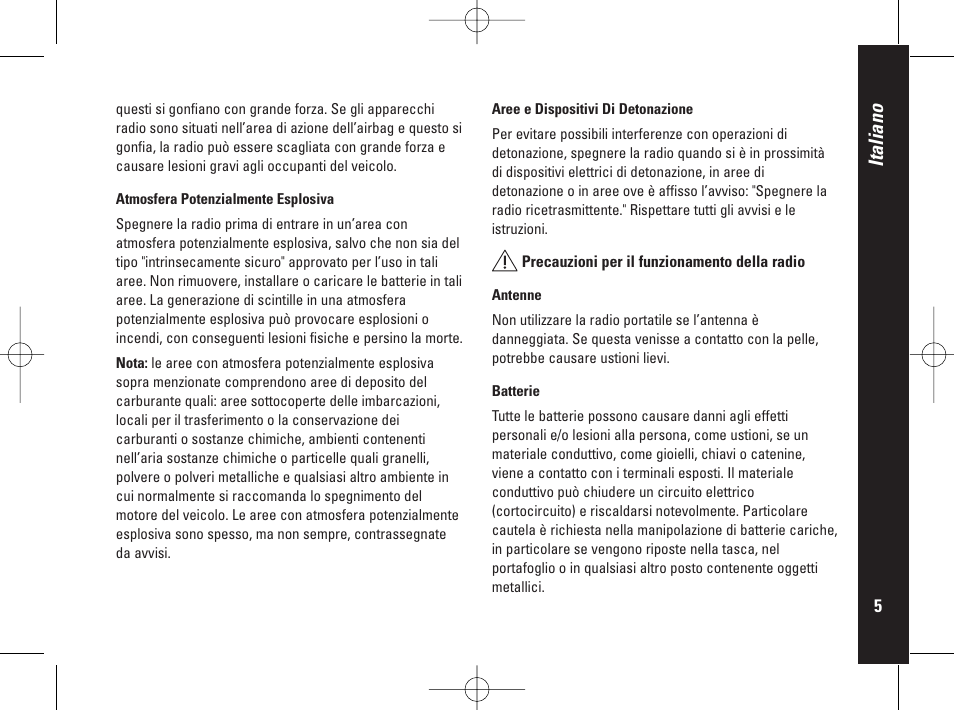 Italiano | Motorola PMR446 User Manual | Page 95 / 134