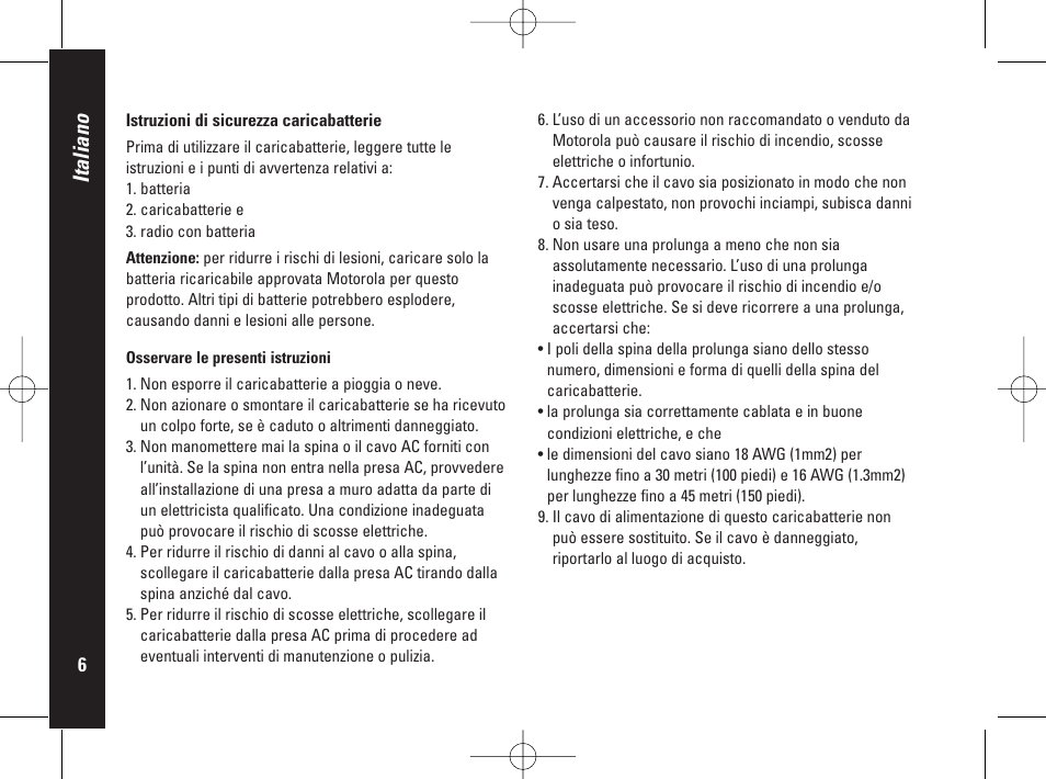 Italiano | Motorola PMR446 User Manual | Page 96 / 134