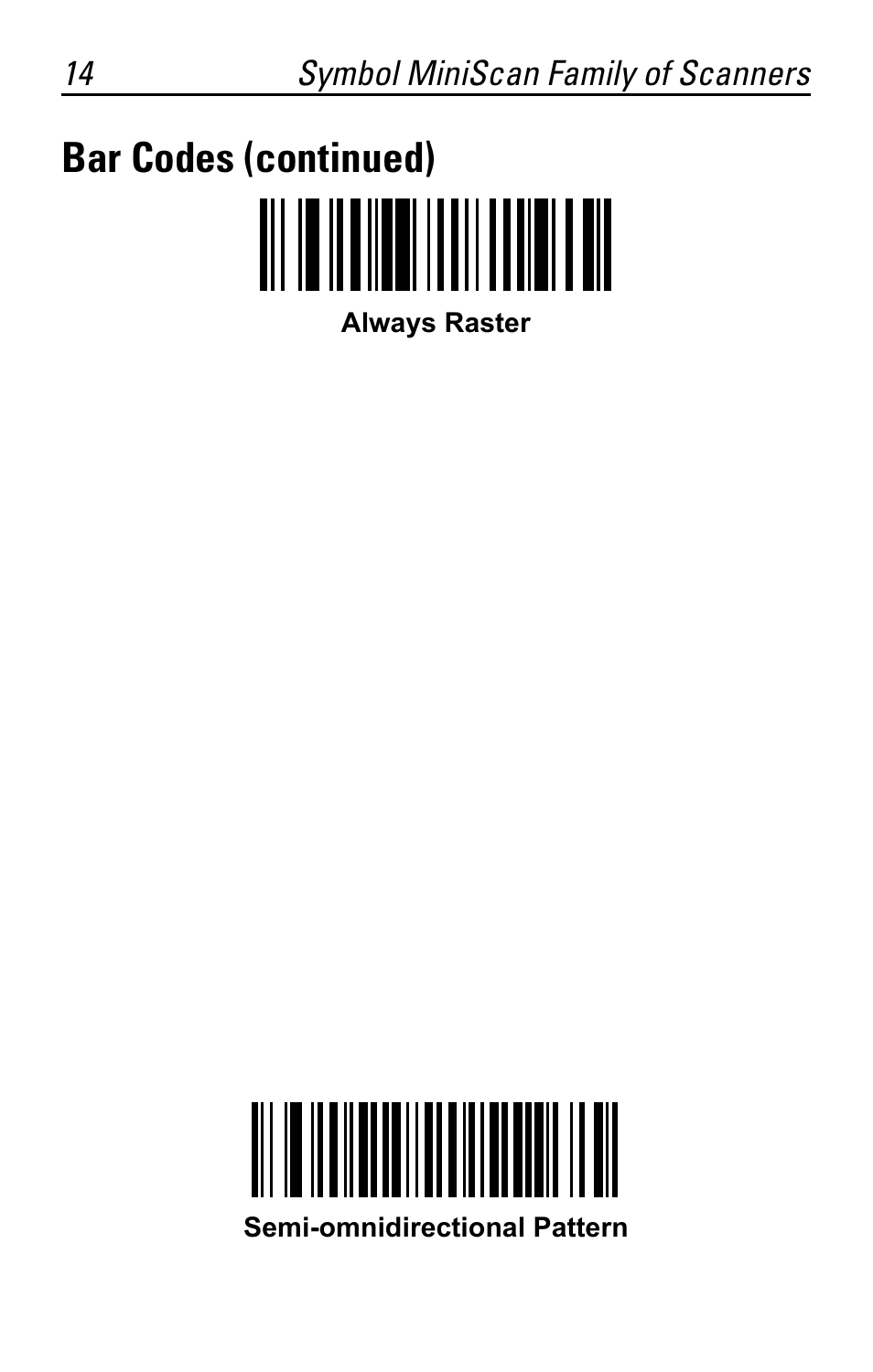 Bar codes (continued) | Motorola SYMBOL MS120XWA User Manual | Page 14 / 24