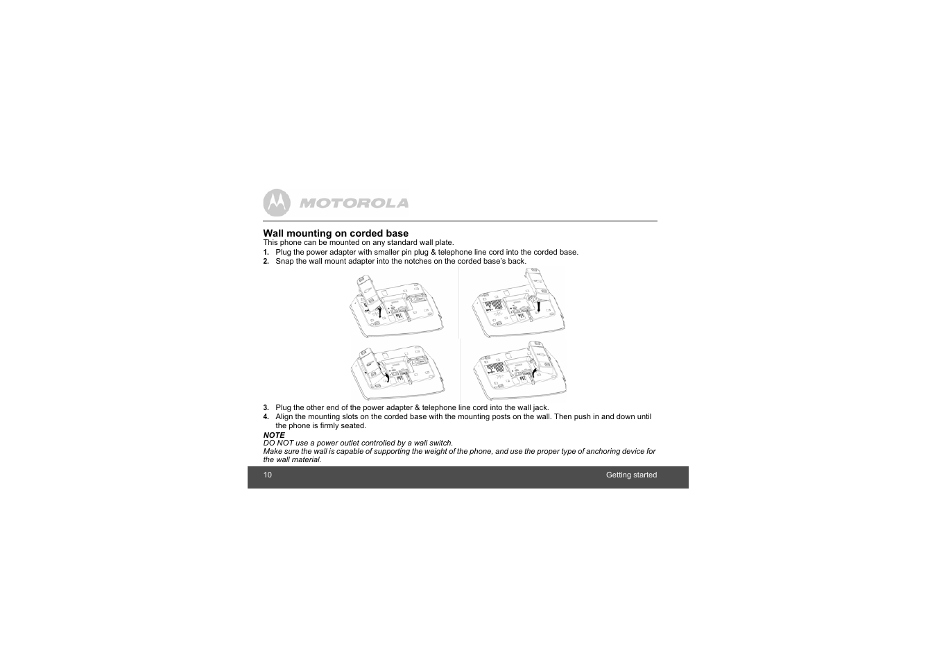 Motorola L403C User Manual | Page 10 / 64