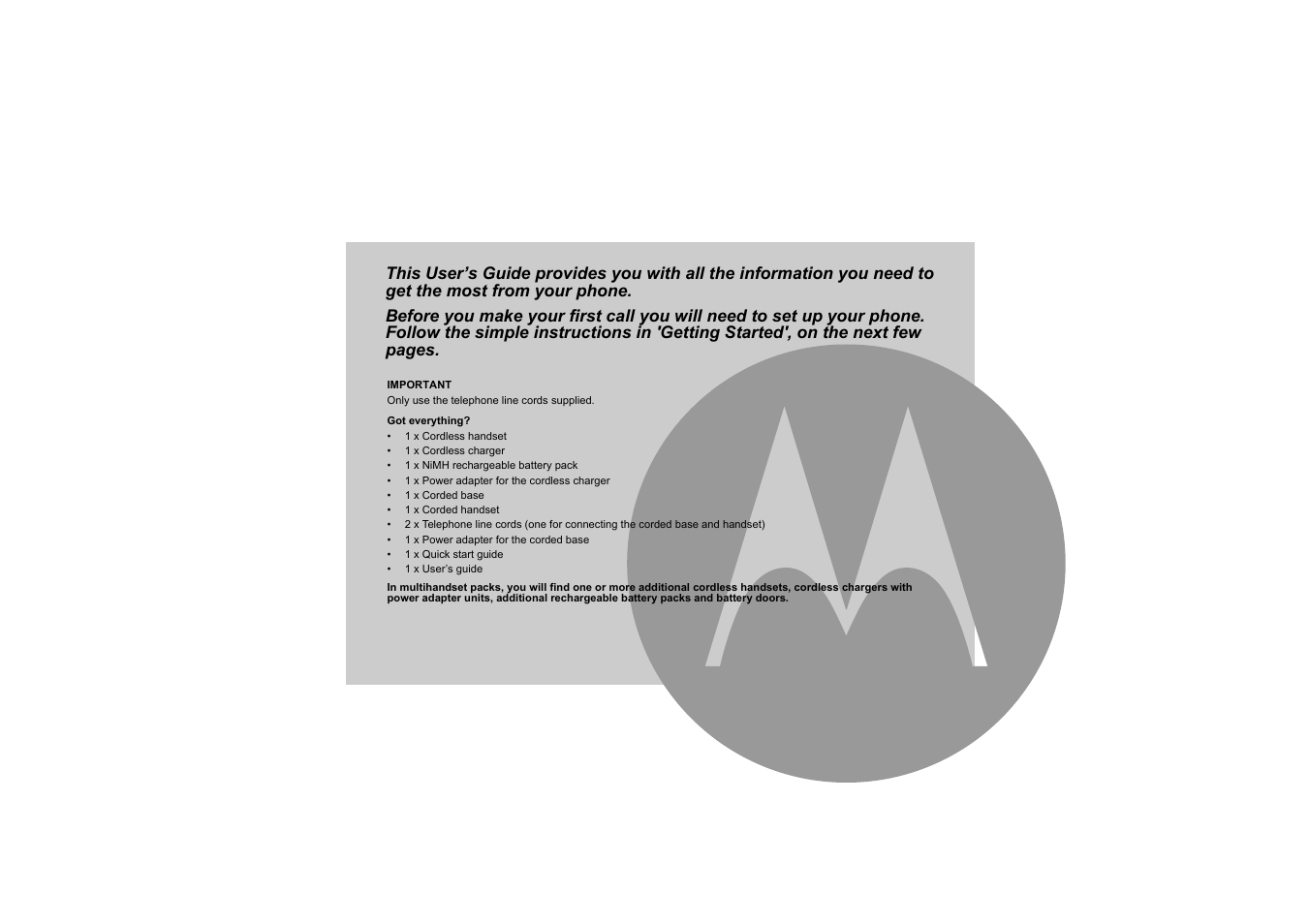 Motorola L403C User Manual | Page 3 / 64