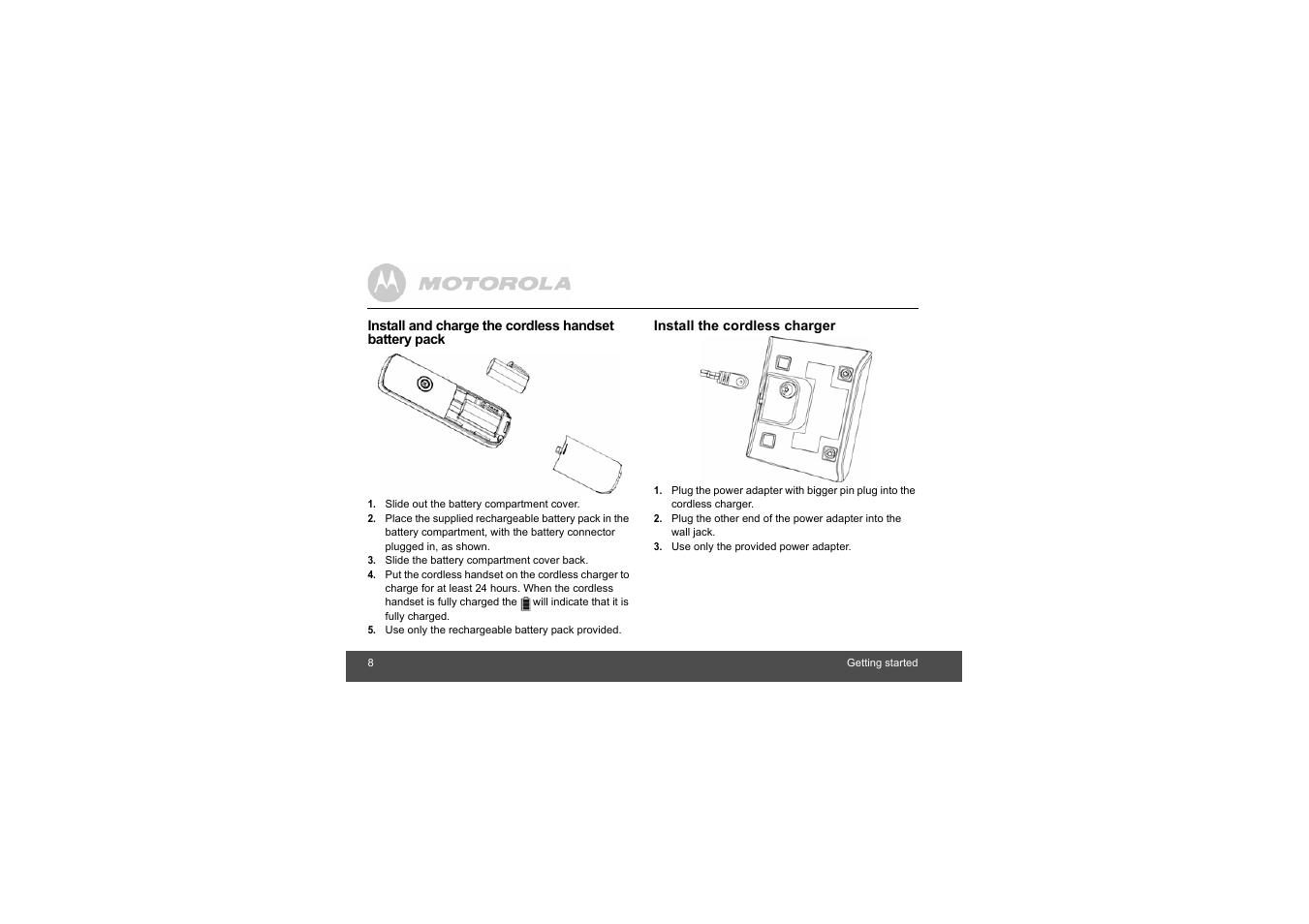 Motorola L403C User Manual | Page 8 / 64