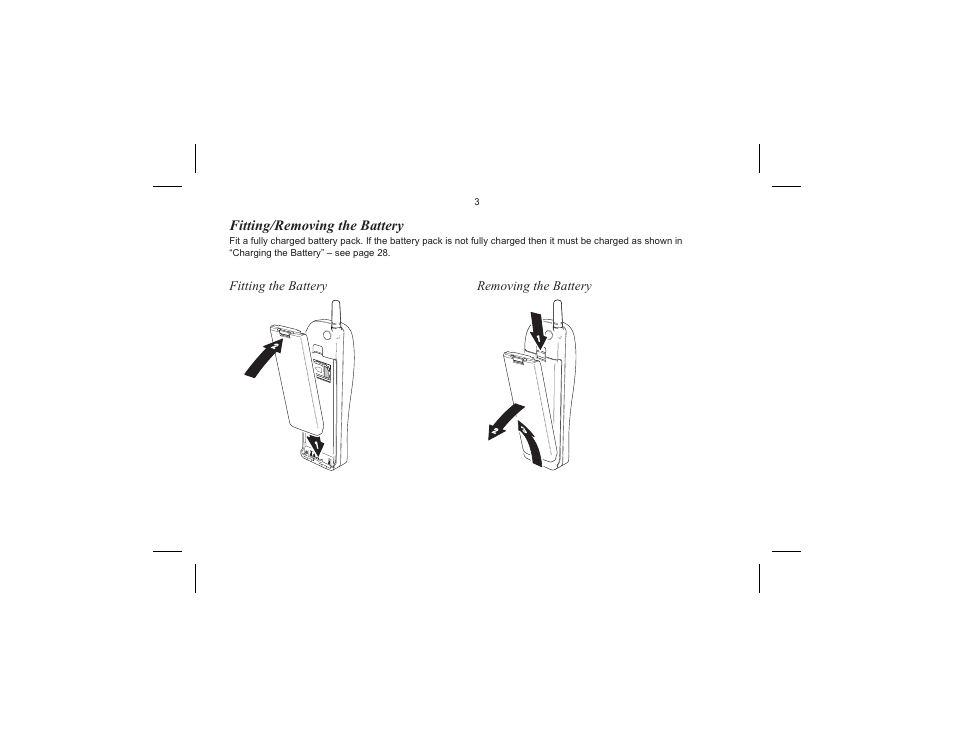 Fitting/removing the battery | Motorola EB-GD70 User Manual | Page 6 / 40