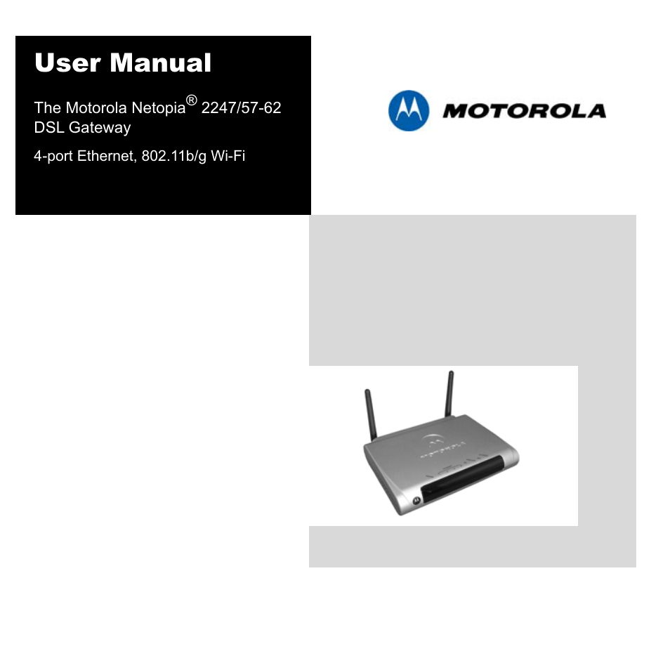 Motorola NETOPIA 2247/57-62 User Manual | 22 pages