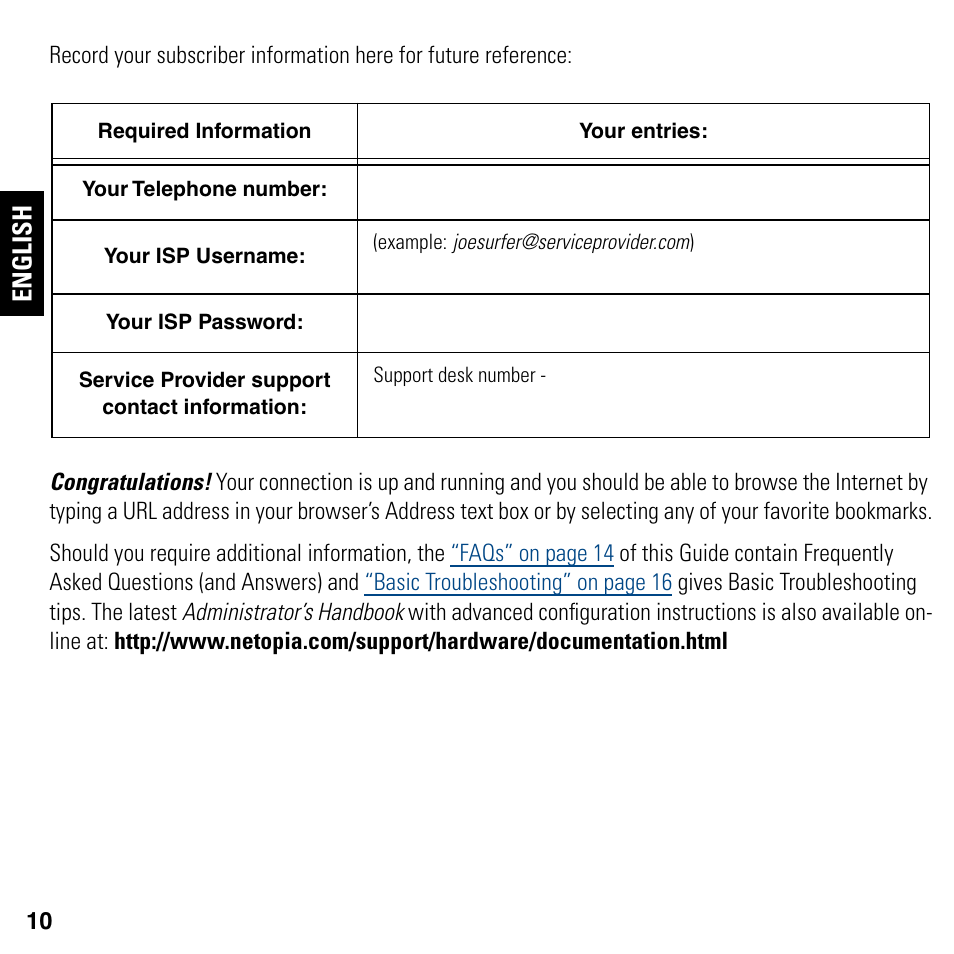 English | Motorola NETOPIA 2247/57-62 User Manual | Page 10 / 22