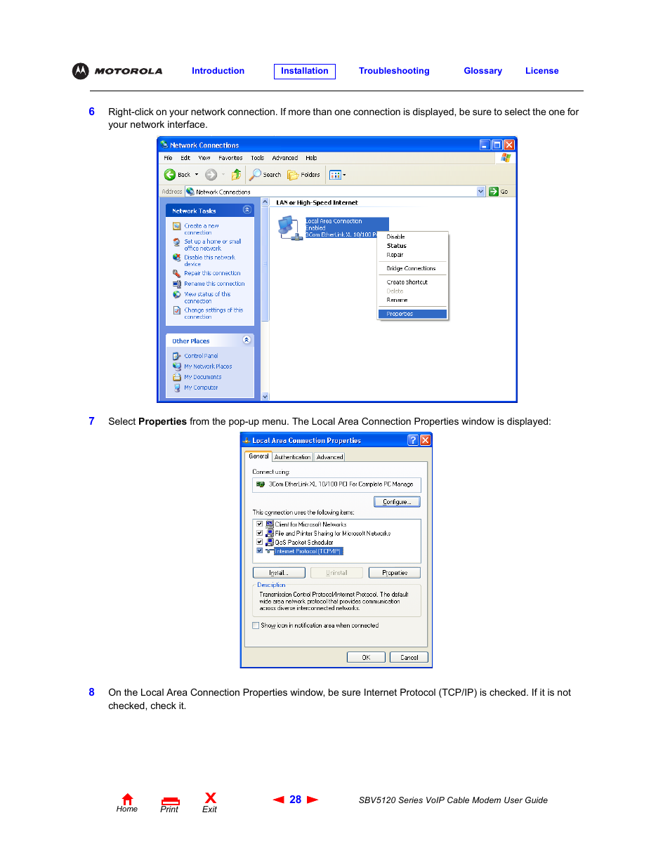 Motorola SBV5120 User Manual | Page 33 / 57
