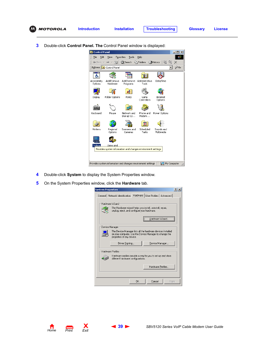 Motorola SBV5120 User Manual | Page 44 / 57