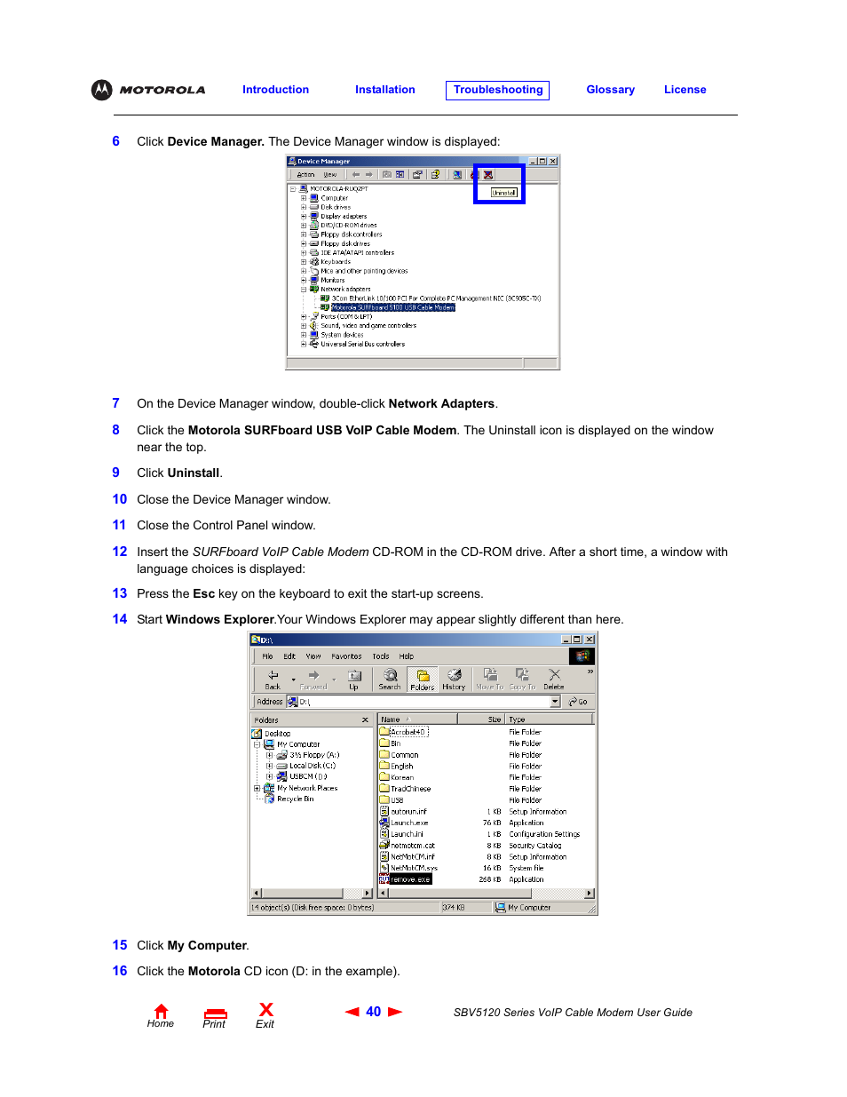 Motorola SBV5120 User Manual | Page 45 / 57