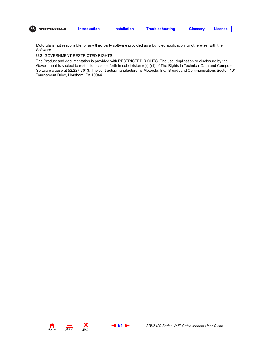 Motorola SBV5120 User Manual | Page 56 / 57