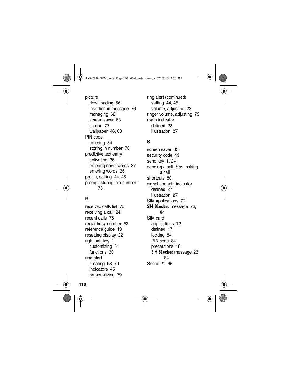 Motorola C256 User Manual | Page 112 / 120