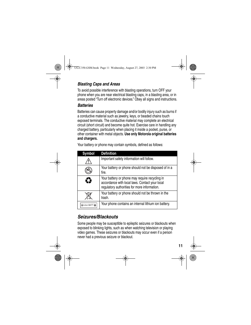 Motorola C256 User Manual | Page 13 / 120