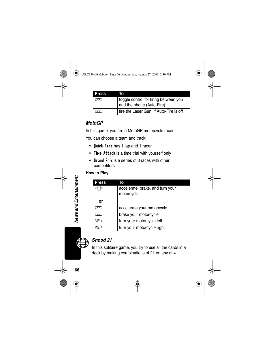 Motorola C256 User Manual | Page 68 / 120