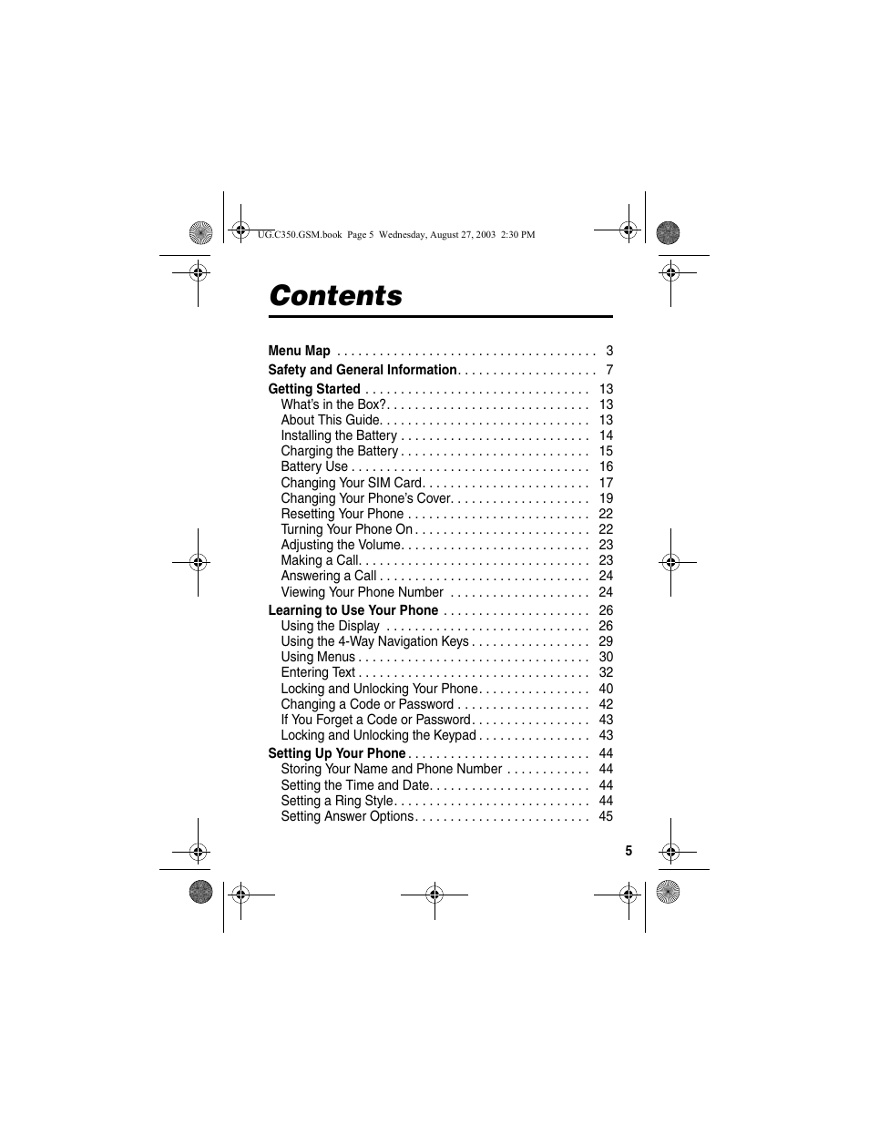 Motorola C256 User Manual | Page 7 / 120