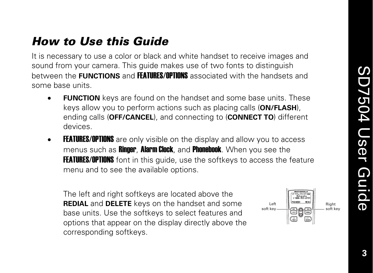 How to use this guide, Sd7504 u ser guide | Motorola SD7550 User Manual | Page 13 / 34