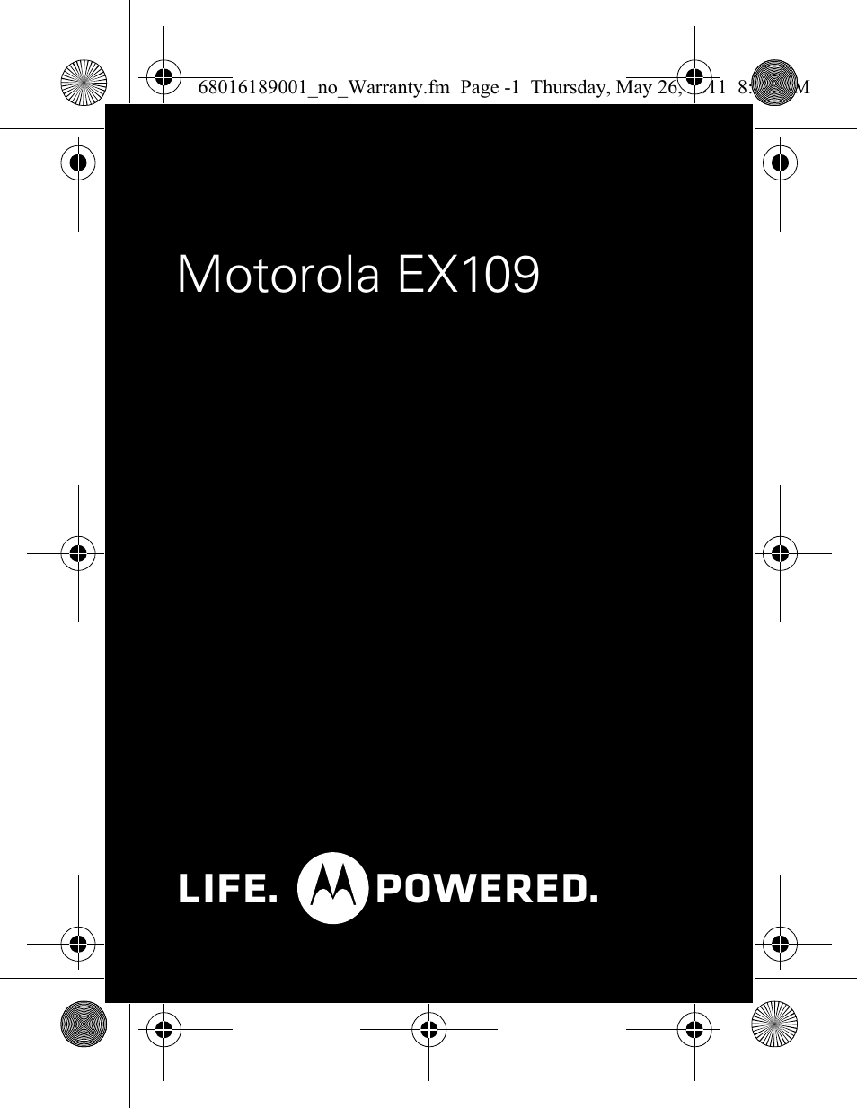 Motorola EX109 User Manual | 68 pages