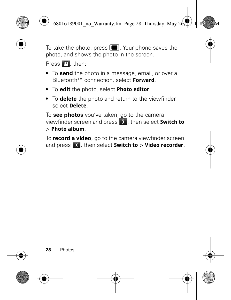 Motorola EX109 User Manual | Page 30 / 68
