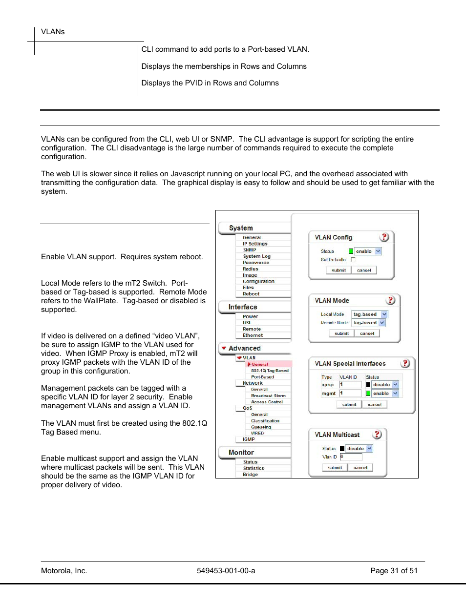 Web ui configuration | Motorola POWERBROADBAND T2-2500 User Manual | Page 31 / 51