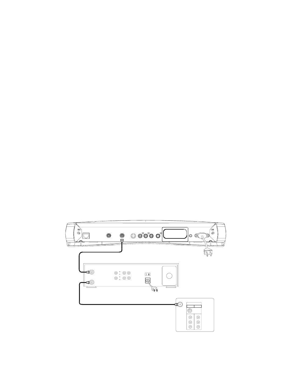 Tv out (vhf) to vcr/tv1, Vcr tv1 | Motorola RG2200 User Manual | Page 62 / 88