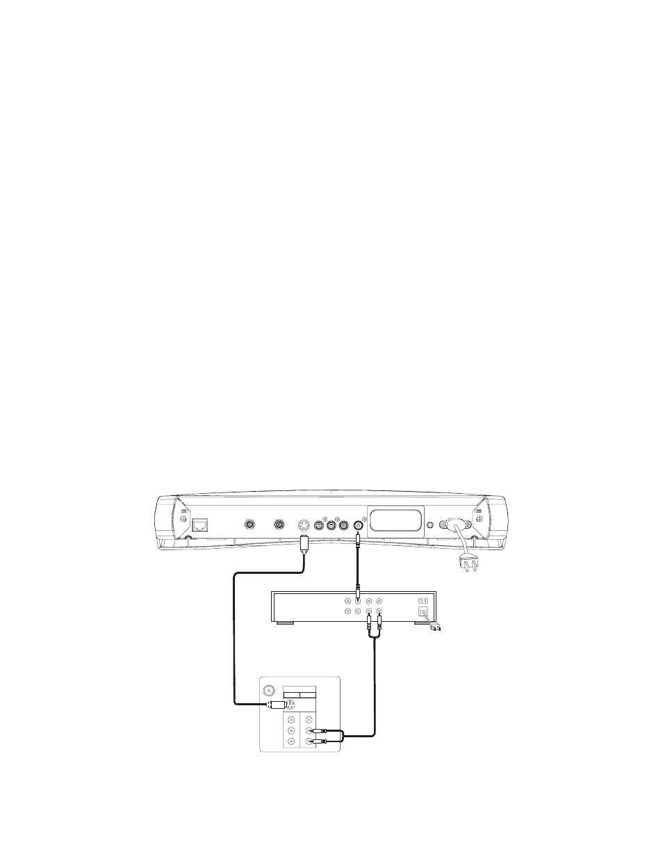 S-video/digital audio to audio receiver and tv1, Audio receiver tv1 | Motorola RG2200 User Manual | Page 65 / 88