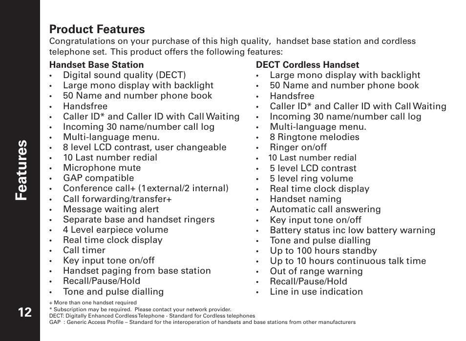 Se r ut ae f, Product features | Motorola ME6091 User Manual | Page 14 / 47