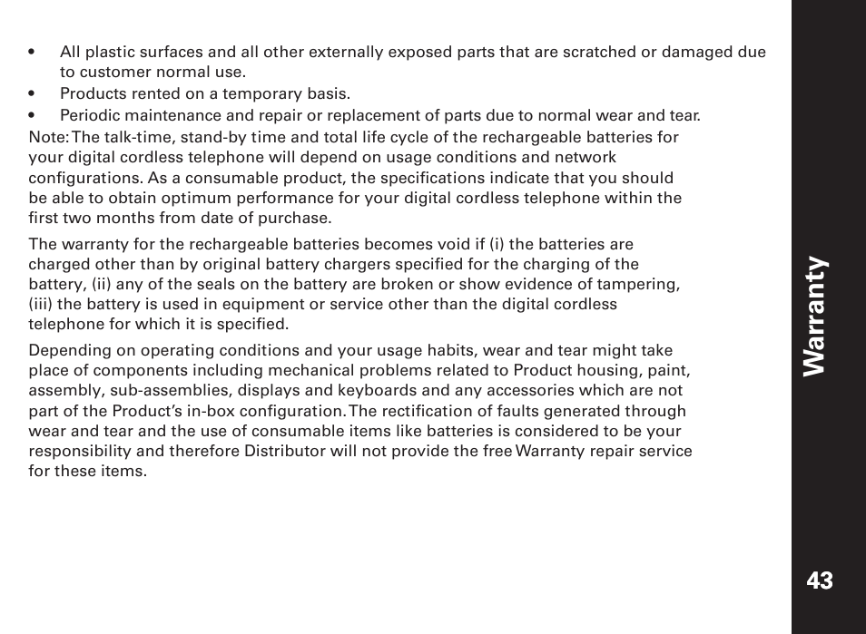 Yt na rr a w | Motorola ME6091 User Manual | Page 45 / 47