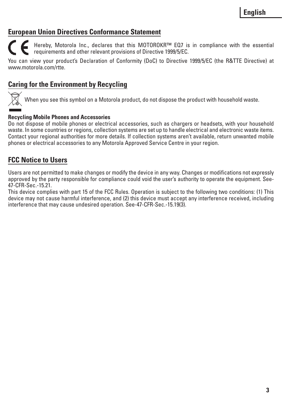 Motorola EQ7 User Manual | Page 4 / 10