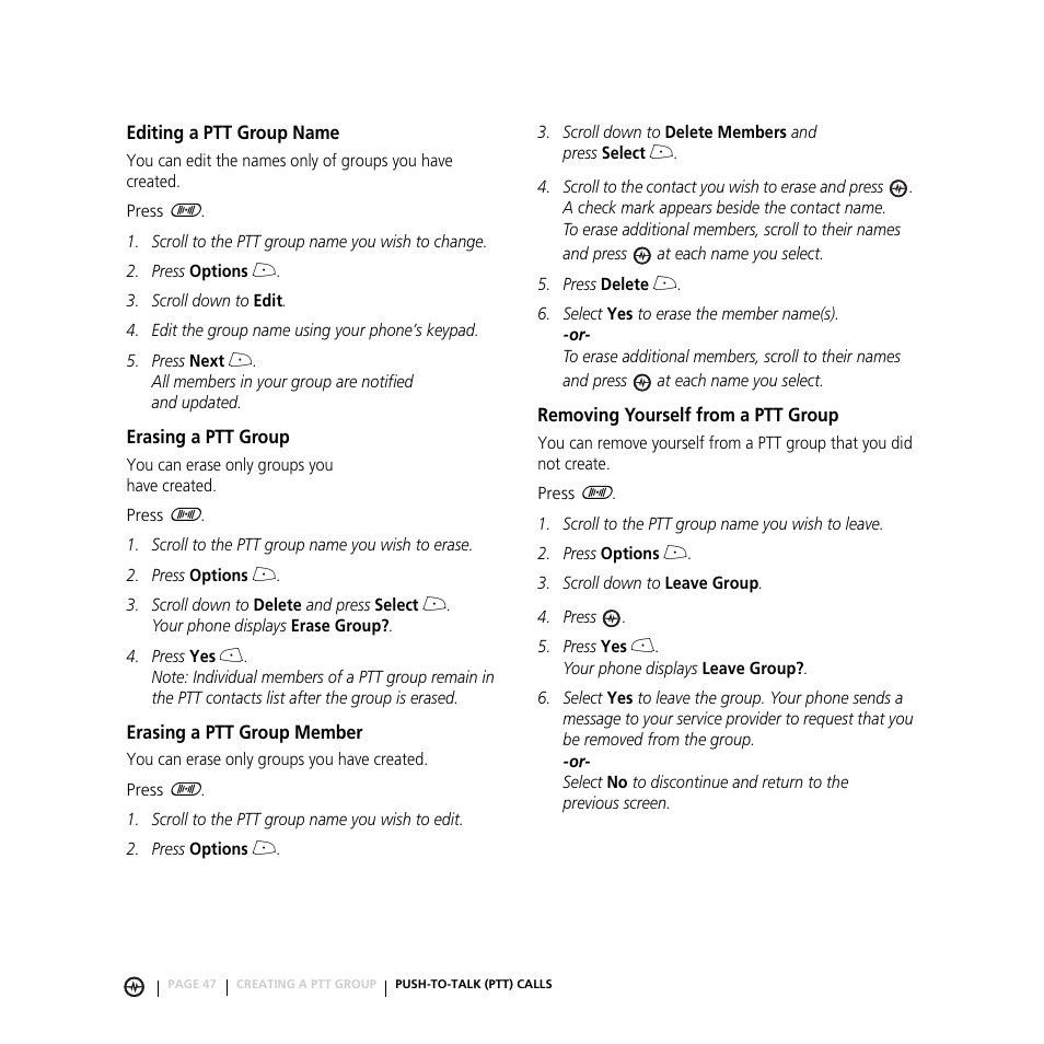 Motorola E816 User Manual | Page 48 / 72