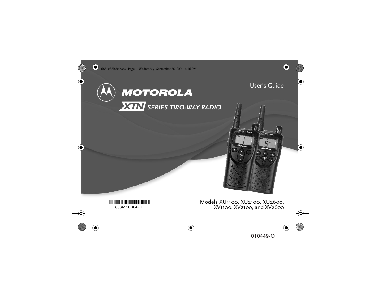 Motorola XV2100 User Manual | 60 pages