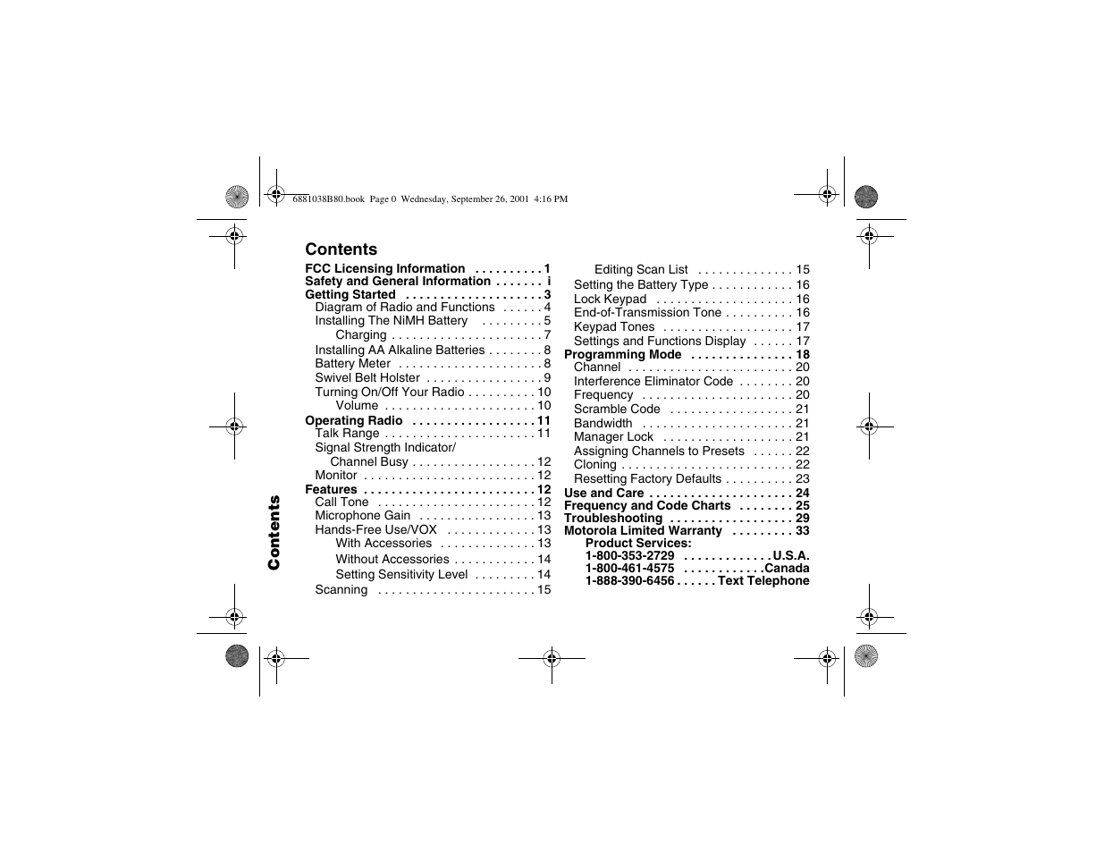 Motorola XV2100 User Manual | Page 4 / 60