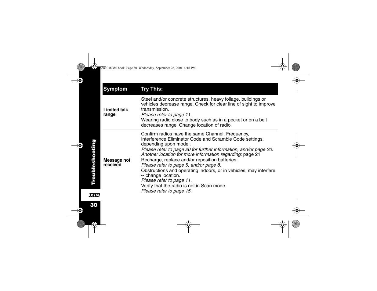 Motorola XV2100 User Manual | Page 42 / 60