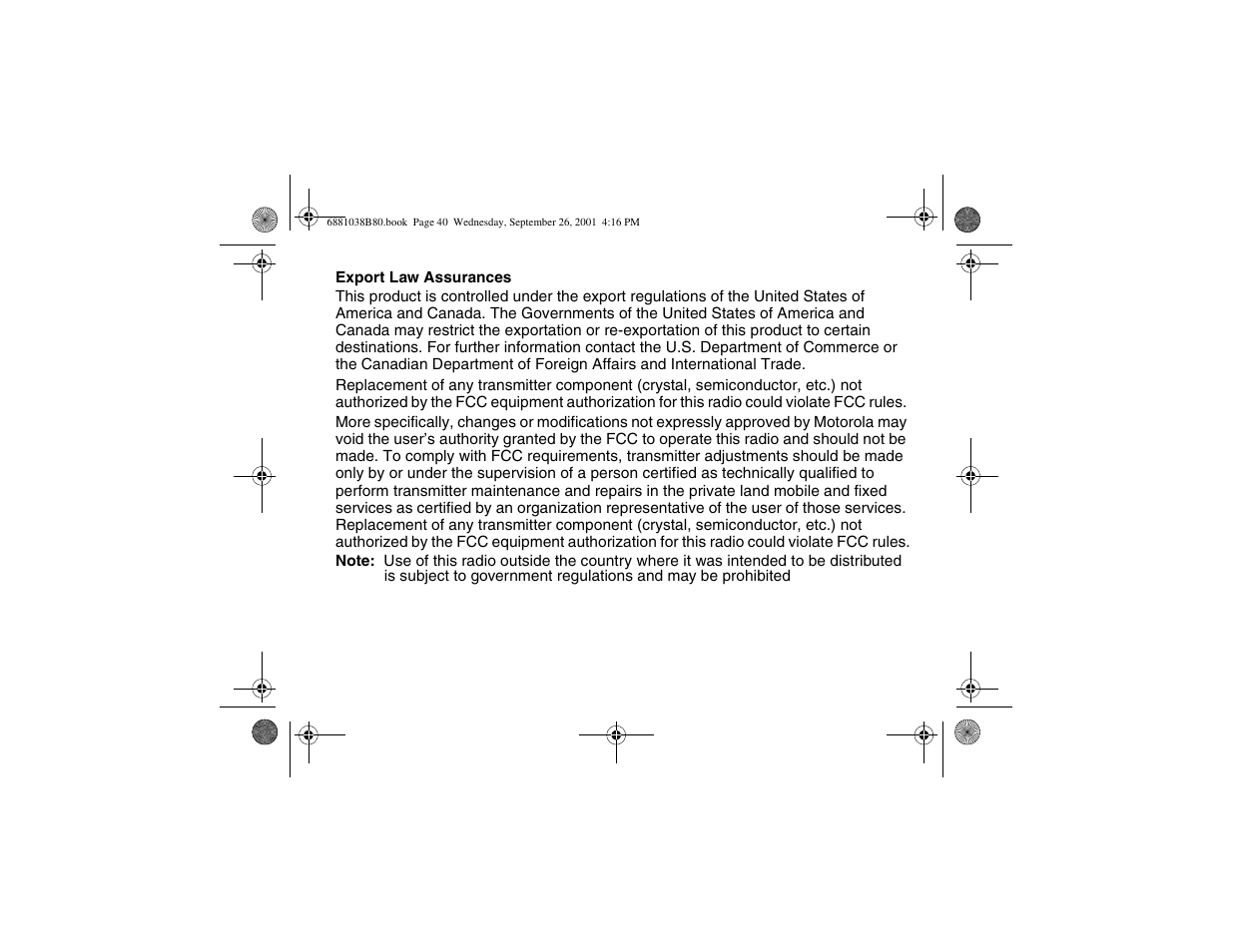 Motorola XV2100 User Manual | Page 52 / 60