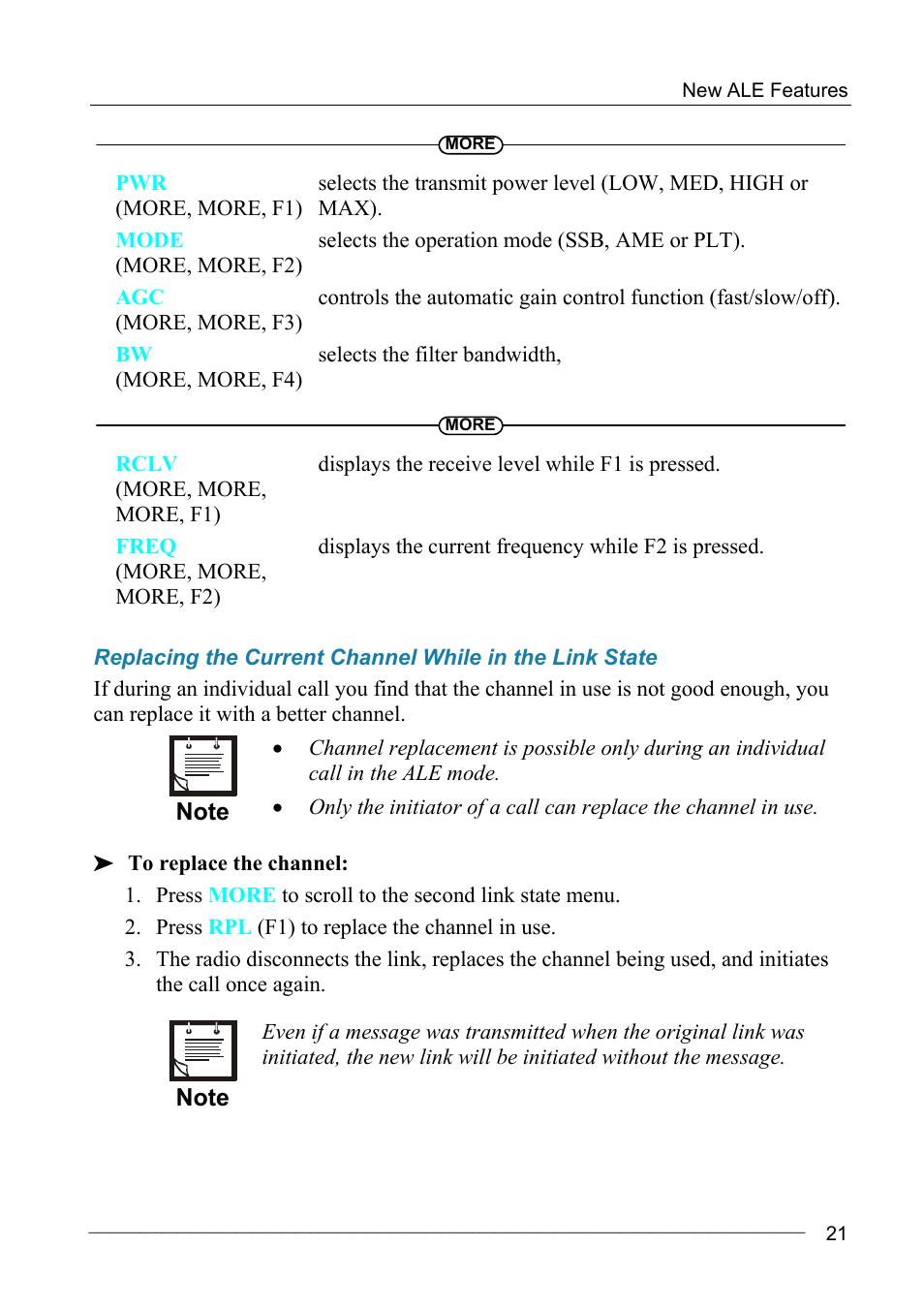 Motorola MICOM-2ES/2RS/2TS ALE User Manual | Page 35 / 76