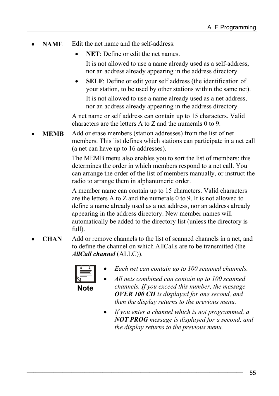 Motorola MICOM-2ES/2RS/2TS ALE User Manual | Page 69 / 76