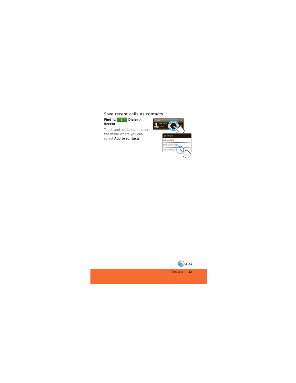 Save recent calls as contacts | Motorola BACKFLIP 68000202422-A User Manual | Page 15 / 34