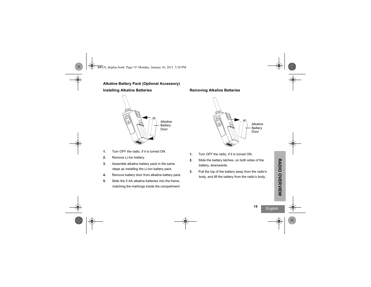 Motorola RDV2080D User Manual | Page 21 / 104