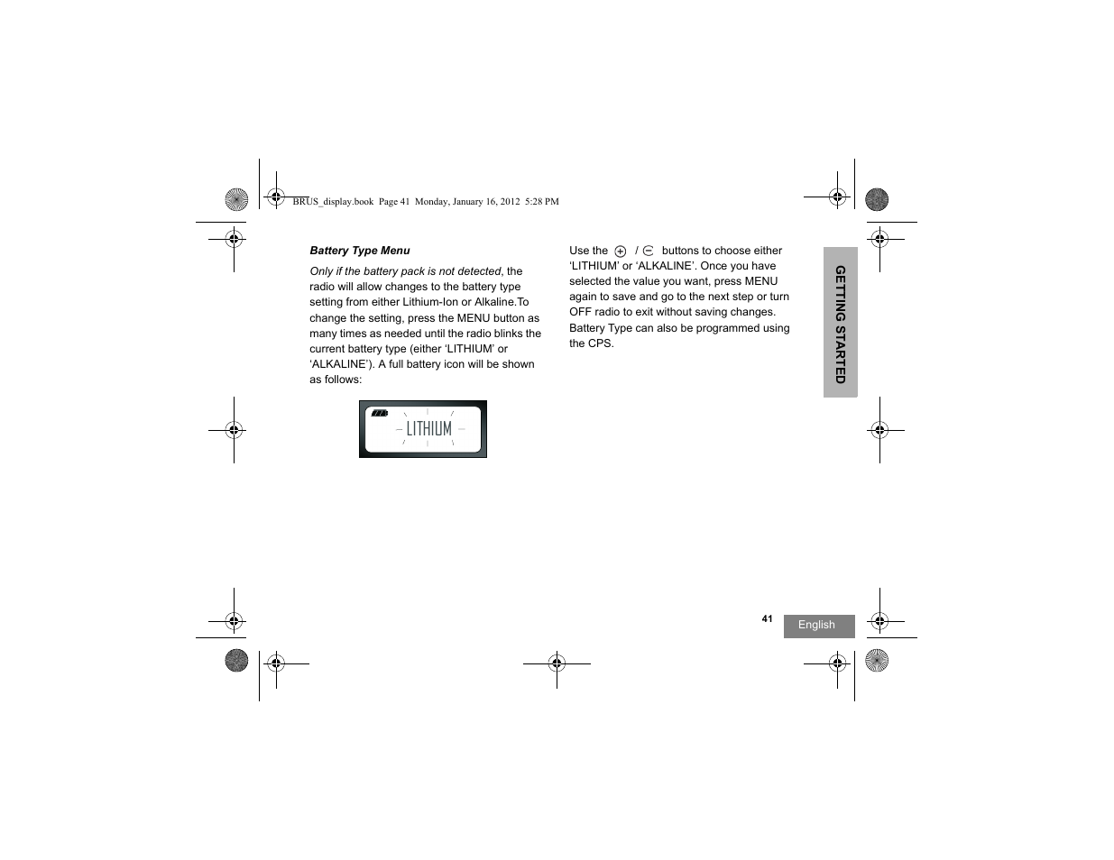 Lithium | Motorola RDV2080D User Manual | Page 43 / 104