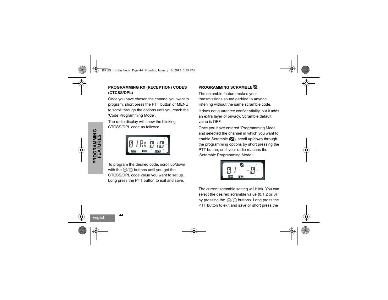 Motorola RDV2080D User Manual | Page 46 / 104