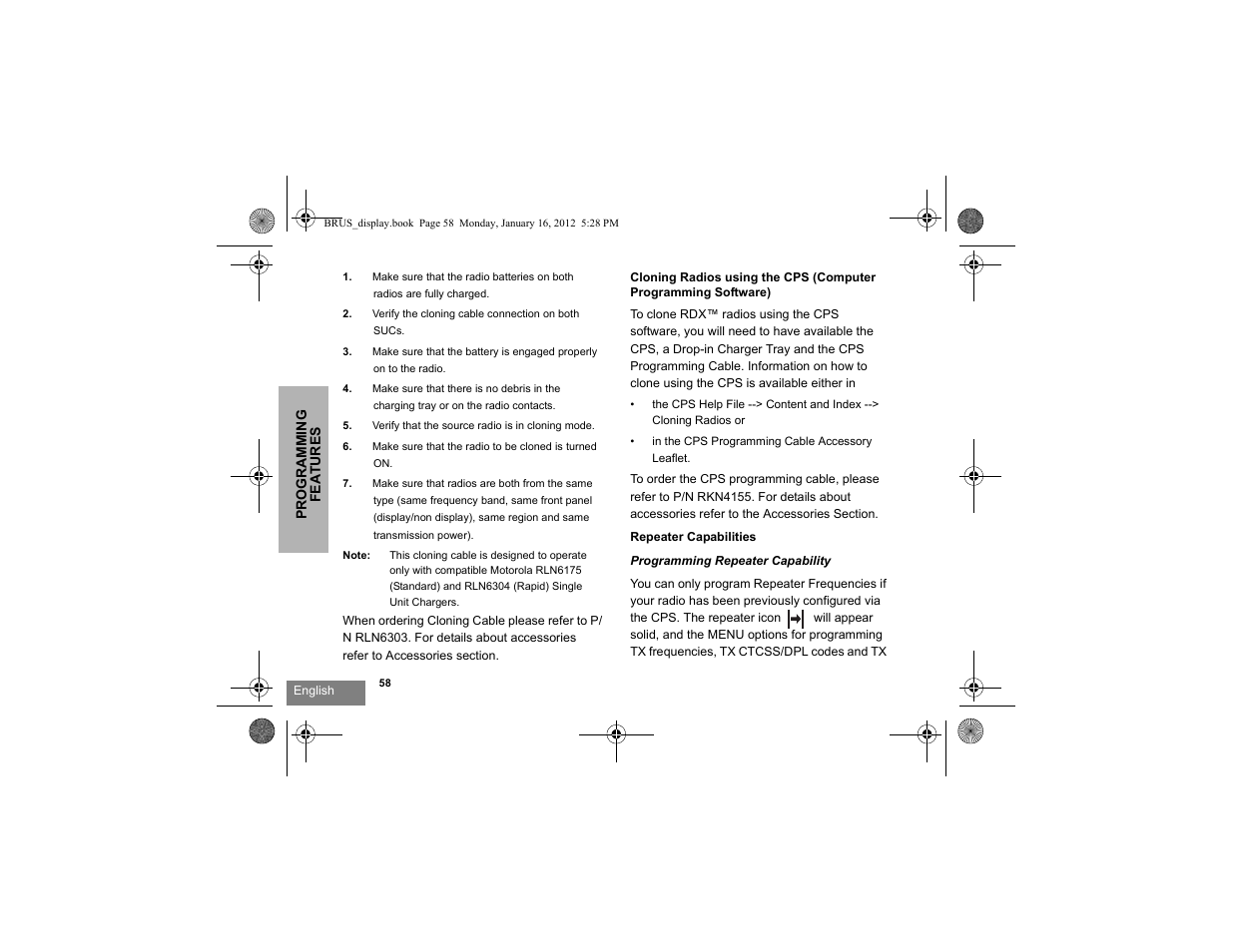 Motorola RDV2080D User Manual | Page 60 / 104