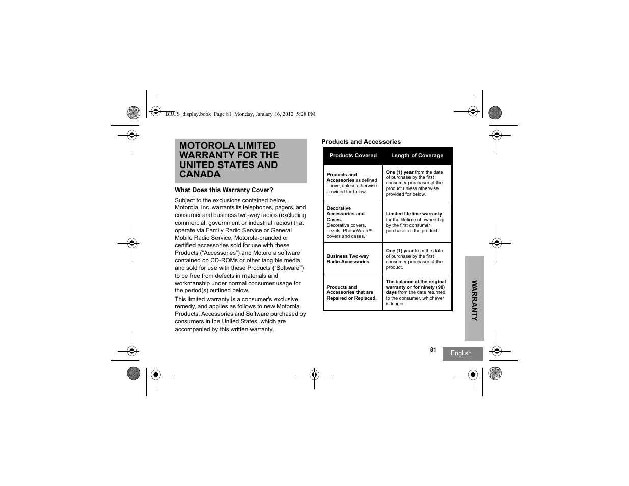 Motorola RDV2080D User Manual | Page 83 / 104