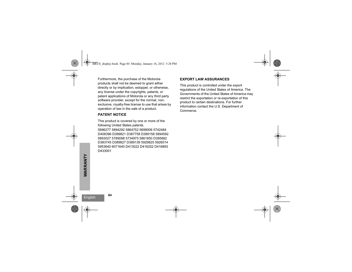 Motorola RDV2080D User Manual | Page 86 / 104