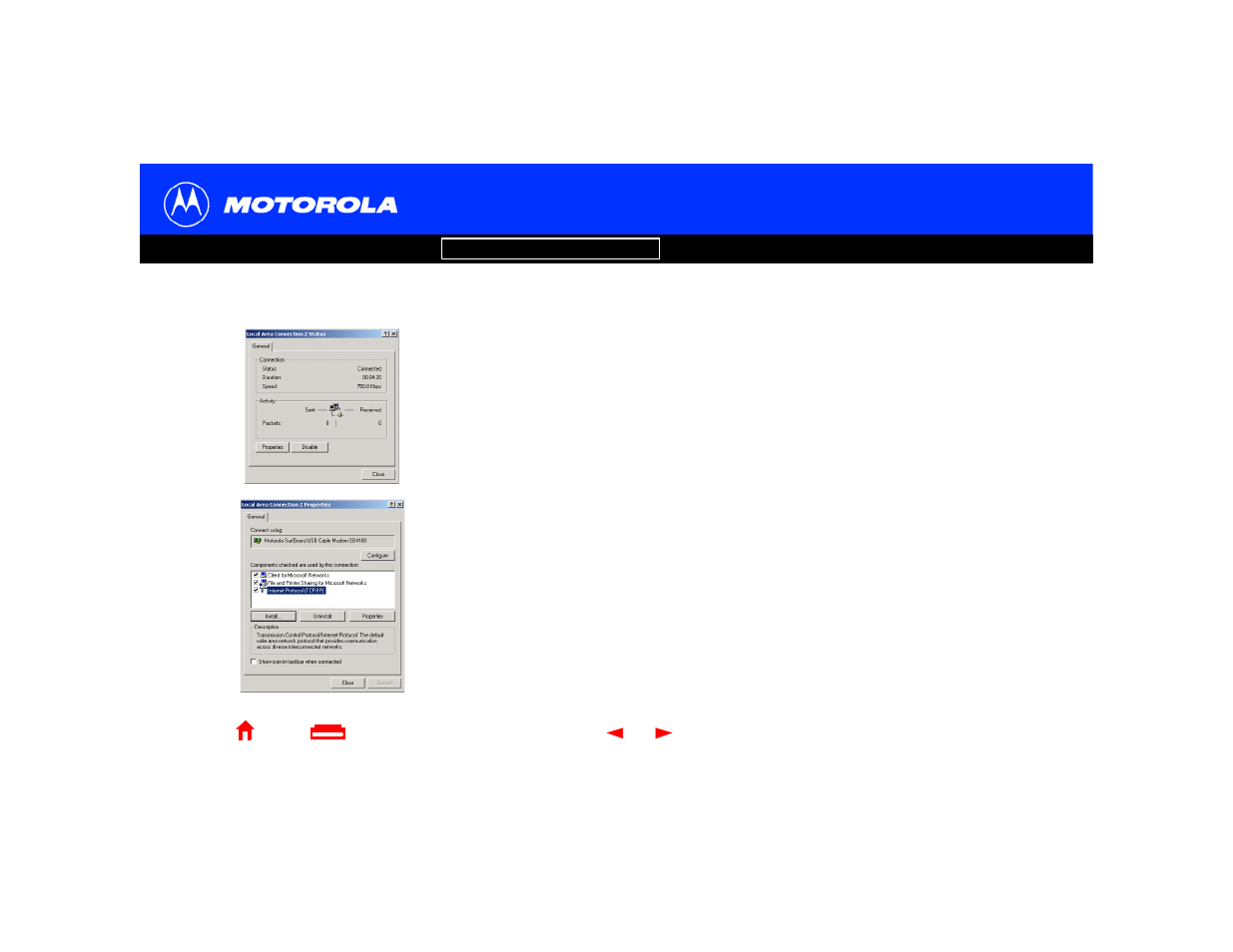 Motorola SURFboard Cable Modem User Manual | Page 32 / 66