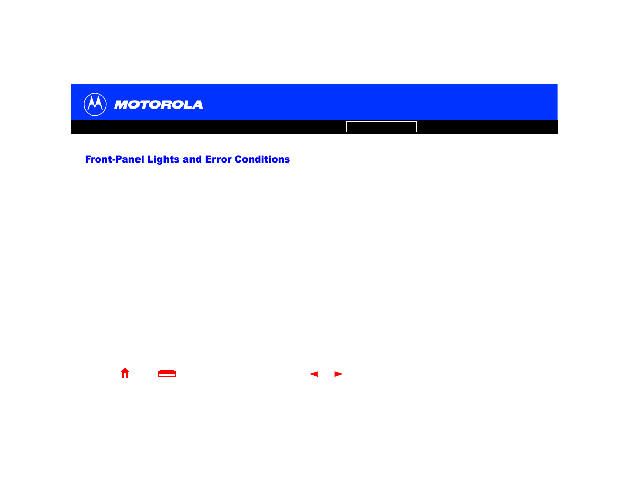 Front-panel lights and error conditions | Motorola SURFboard Cable Modem User Manual | Page 42 / 66