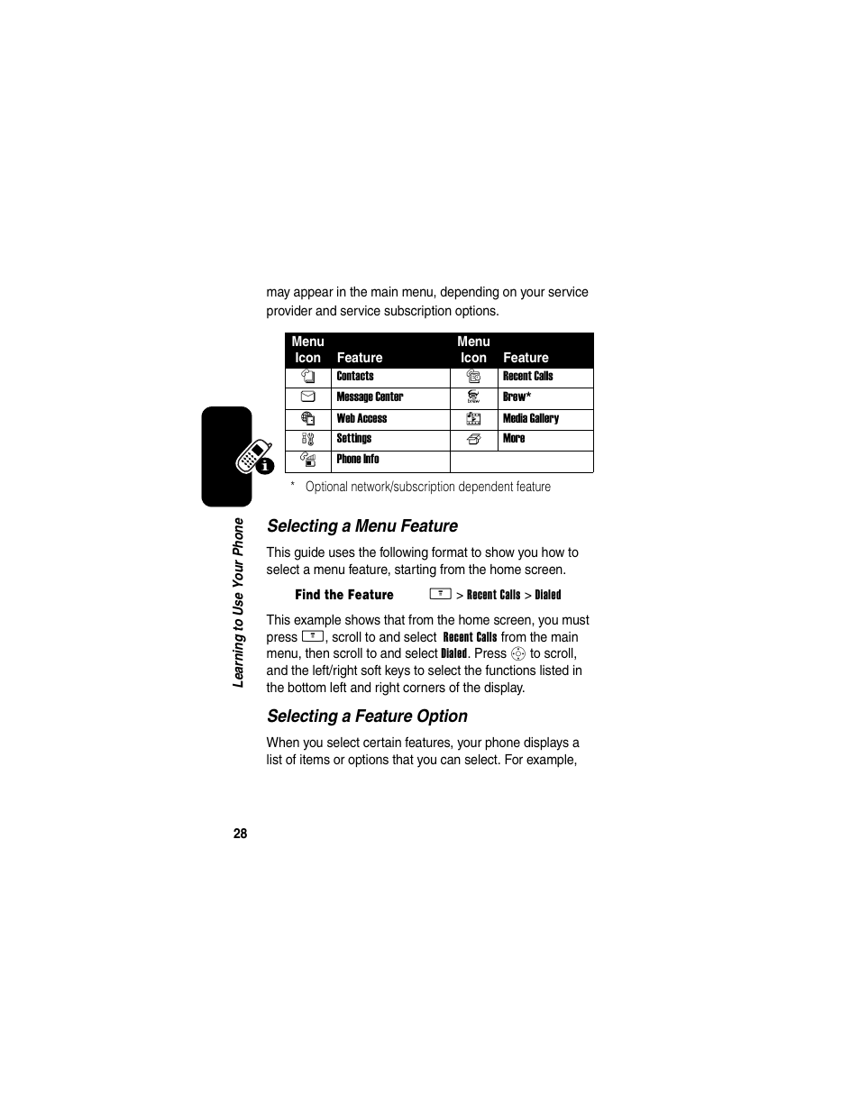 Motorola V260/V262 User Manual | Page 30 / 122
